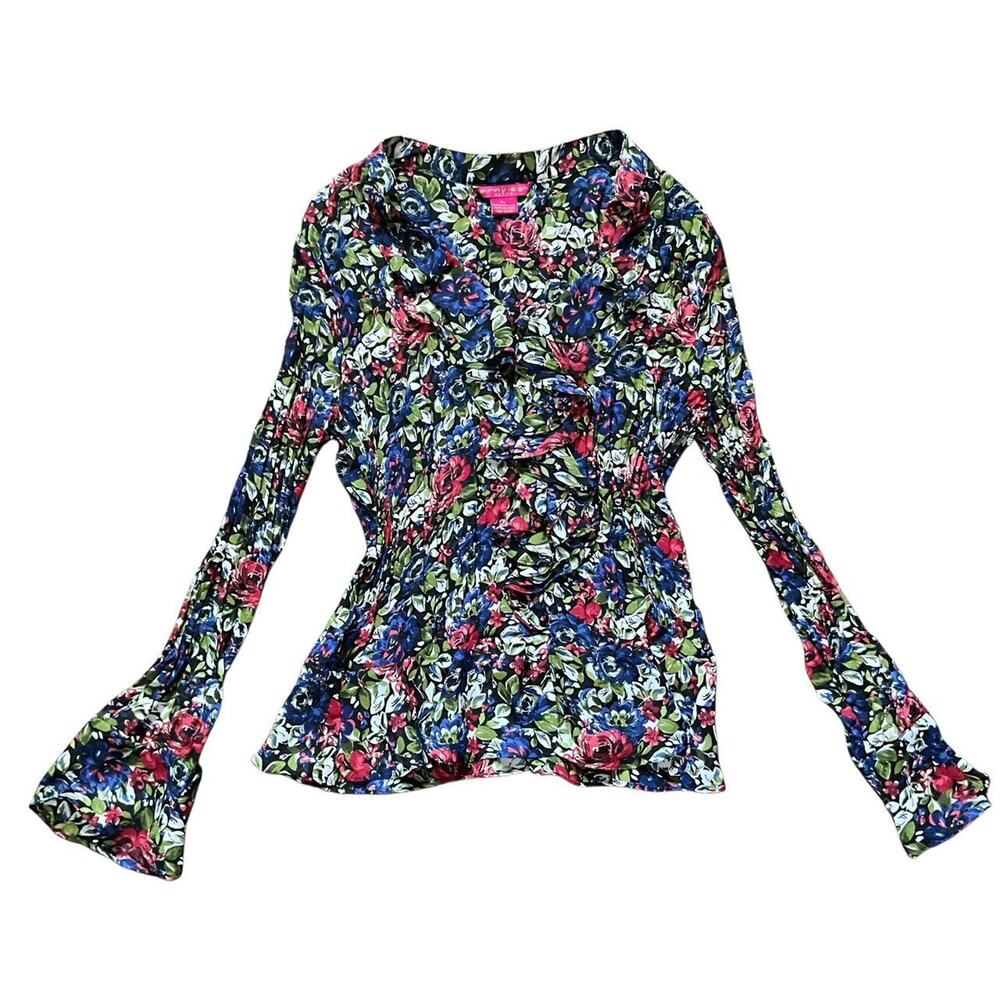 Sunny Leigh Petite Floral Ruffle Blouse: Y2K, Modern